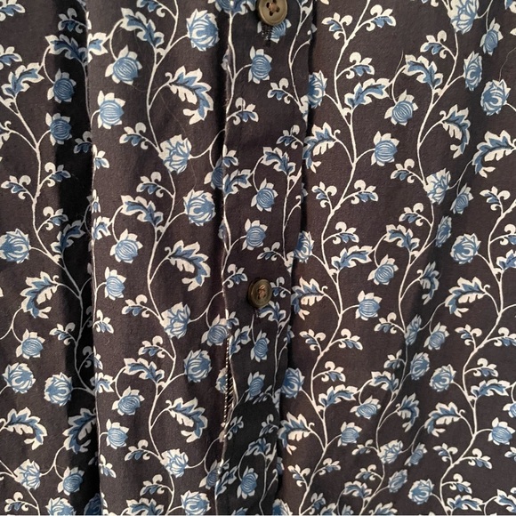 Ted Baker Endurance Blue Floral Button Up Contrasting Cuffs - Picture 5 of 7